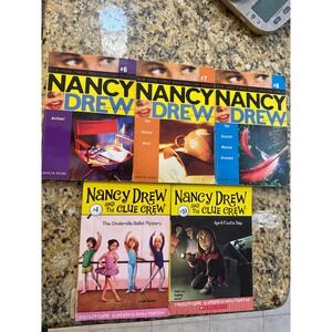 Nancy Drew Book Lot Girl Detective Clue Crew Carolyn Keene Paperback 5 Books